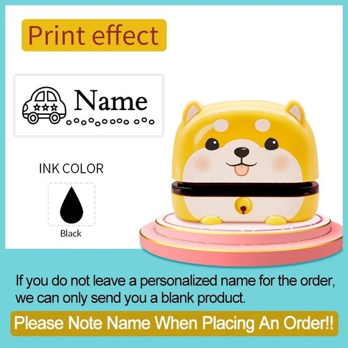 Custom name stamp with shape - custom,