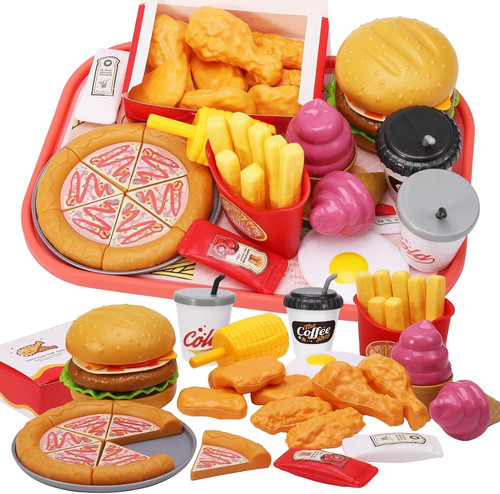 Pieces play food toys - food, kids