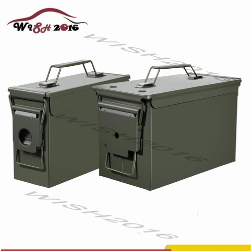 2pcs metal ammo storage boxes - metal,