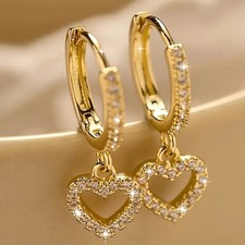 18K Gold Plated Heart Crystal