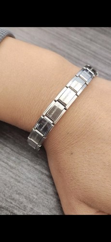 Silver bracelet with - silver,