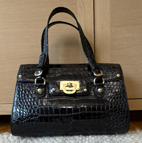 Dkny black croc - croc, embossed
