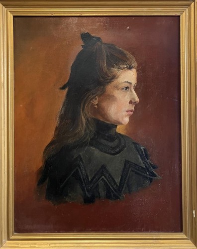 Antique oil painting - oil, french