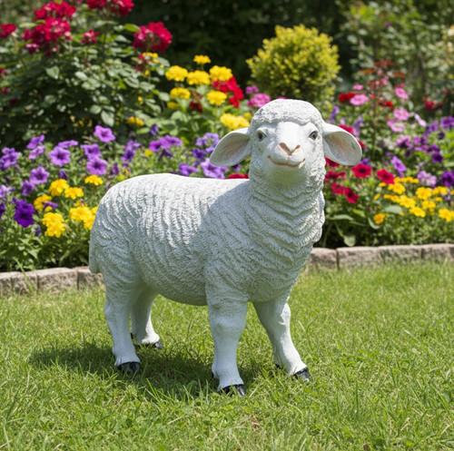 White sheep lamb - white, garden