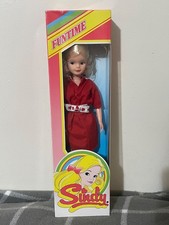 vintage Pedigree Sindy "Funtime" fashion doll in a "Red Dress" outfit, in box