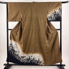 Kimono Tsukesage Silk Brown M