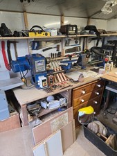 Draper revolving head wood lathe Model No WTL100, comes with accessories.