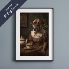 Funny Dog Tea Party Print –