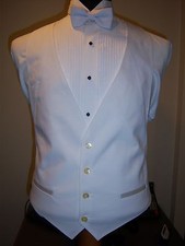 Men's Solid White 4 Button