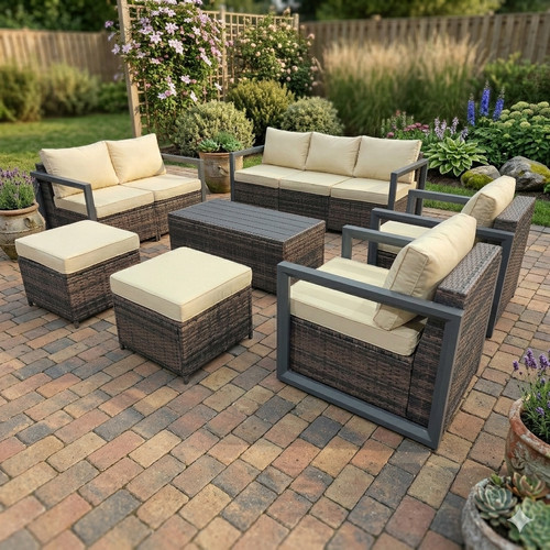 Rattan sofa set garden - rattan,