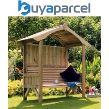 Zest Tenby Arbour Wooden Garden Seat Bench Shelter Sun Shade
