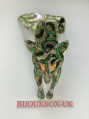 Lea stein fox brooch - fox, brooch.