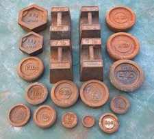 Vintage Cast Iron Scale Weights Mixed Set – Imperial & Metric – 19 Pieces