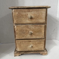 Vintage Antiqued Wood 3 Drawer