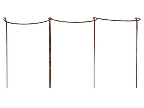 Rusty bow plant supports - bow,