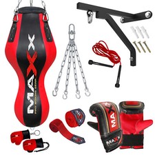 Maxx 4ft heavy filled Angle punch Bag, boxing uppercut bag 12pcs + FREE CHAIN 