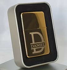 Petrol Lighter & Gift Box Engraved with Name & Initial  Personalised Christmas 1