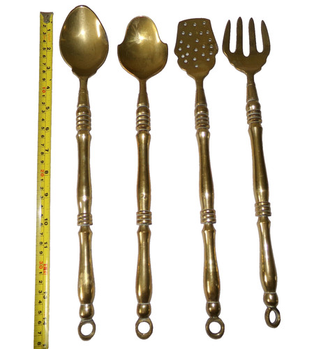 Lot vintage brass fire - 4,