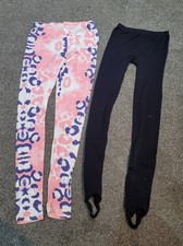 2 Pairs Ladies Leggings Size 8-10