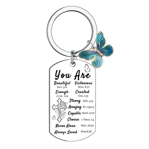 Christian bible verse keyring - christian,