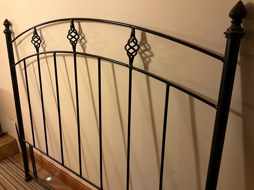 Headboard black metal wrought - headboard, metal/wrought