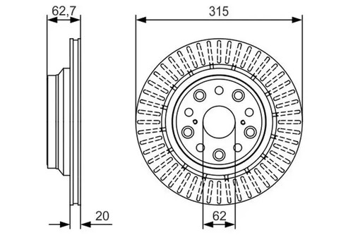 Brake disc vented 986 - 2x,