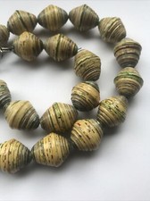 Recycled Rolled Paper Bead
