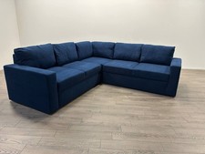 Miller Equal Side Fabric Corner Sofa Bed – Navy