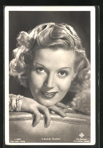 Postcard actress laura - postcard, solari