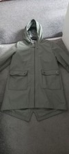 LADIES KHAKI RAIN COAT WITH HOOD - FROM NEW LOOK - SIZE 10