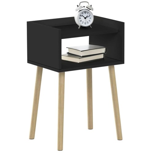 Wooden bedside table - bedside,