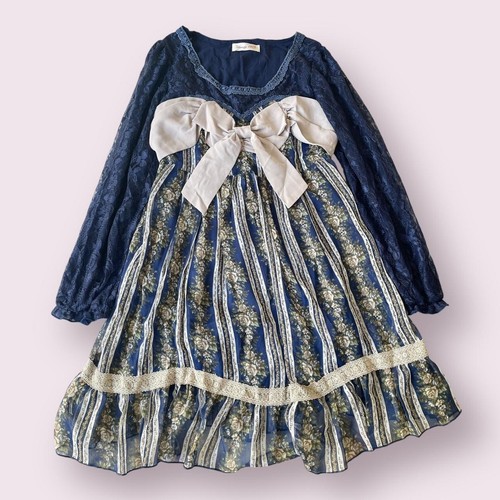 Japanese vintage navy jacquard