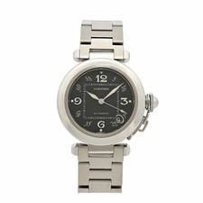 CARTIER Pasha C W31043M7 Black Case Size 35mm Ladies Used Watch #113026