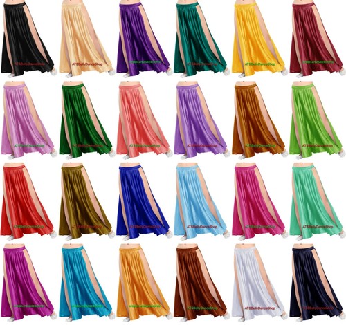 Satin panel skirt two - skirt,