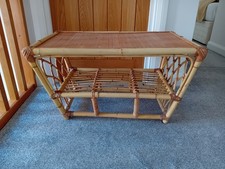 Cane Furniture Table. 80cmx50cm, 44cm Tall. Conservatory Furniture Garden Table