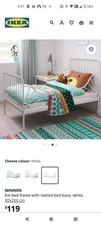 IKEA White Minnen Extendable Kids Bed
