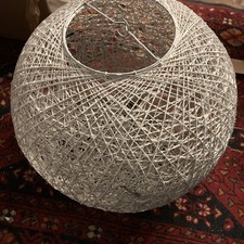 Retro Wicker Straw Lampshade Round