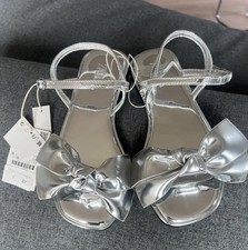 NEW Zara Kids Girl’s Mirrored Summer Sandals With Bow EU 31 UK13 Brand NEW  