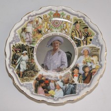 Peter Jones / Goss Commemorative Plate Queen Mother 70 years service