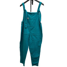 Lucy & Yak Teal Organic Cotton Dungarees / Overalls Size M (30)