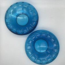 Rare Pair Marc Newson Habitat Urchin Ashtrays in Electric Blue & Signed