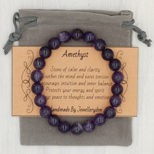 Amethyst bracelet stretch - amethyst, fit