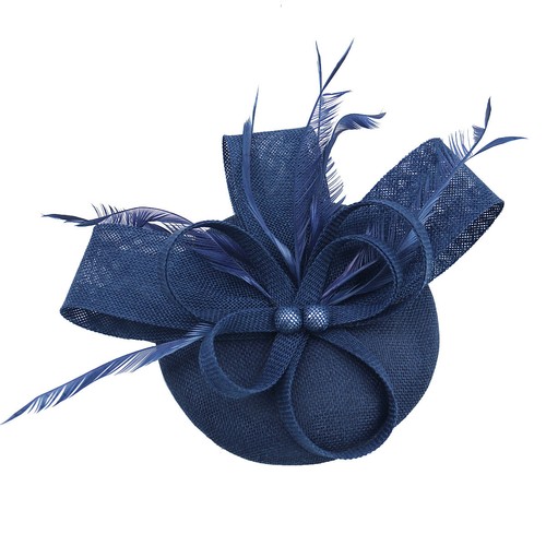 Round pillbox bow sinamay - round,