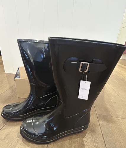Next girls black gloss - black,