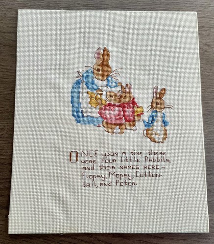 Hand embroidered peter rabbit - embroidered,