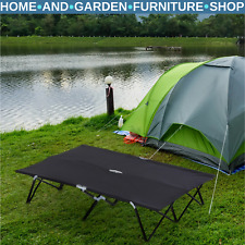 Double Folding Cot Bed with Carry Bag Portable Travel Camp Bed for Hiking Tent