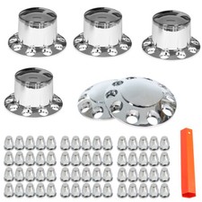 Chrome Hub Cover Semi Truck