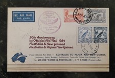 50th Anniversary of First Airmail - Australia - NZ & PNG - 2 MNH Stamps - 1984