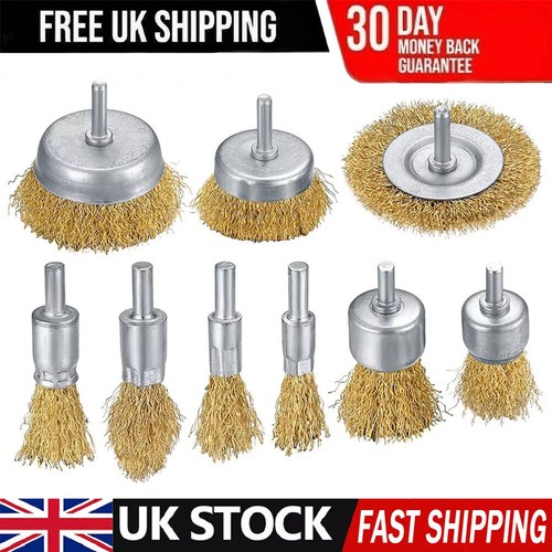 Rotary wire brush set brass - wire,