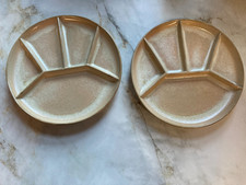 Fondue / Sushi vintage 1970s Gerz Gerzit 22cm Divided Serving Dish. Rustic. VGC 